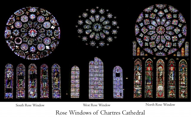 chartres rose windows