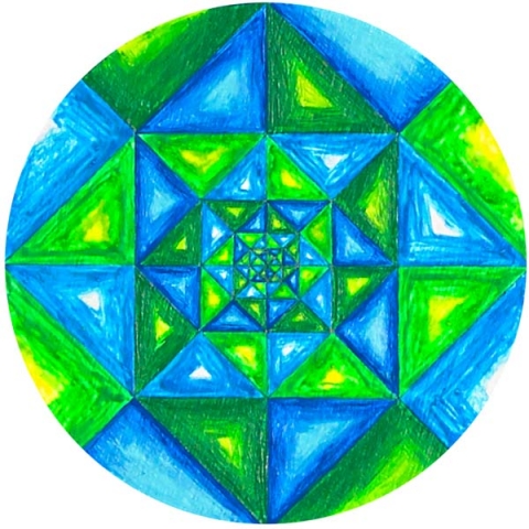 Monad Cube spiral squares HR