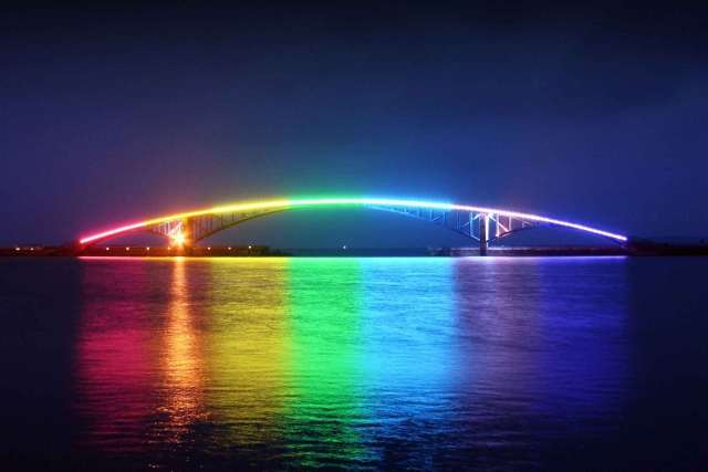 night rainbow penhu island 