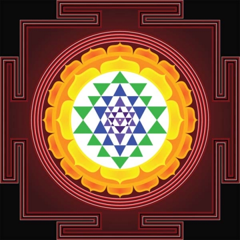 sri yantra color