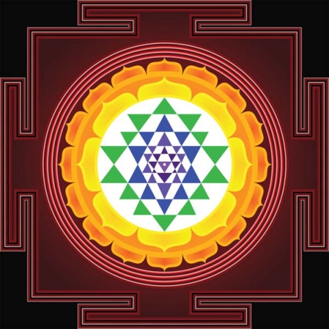 sri yantra color